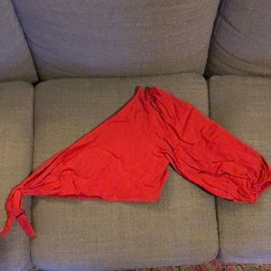 SOLD!!! Red Linen Crop Top